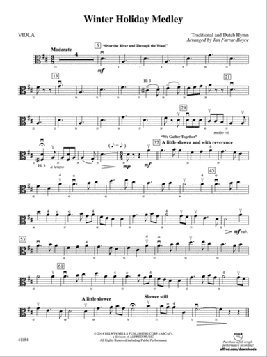 Winter Holiday Medley: Viola