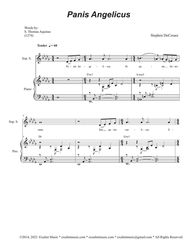 Panis Angelicus (Vocal Trio - Soprano solo with added Soprano and Tenor solo)