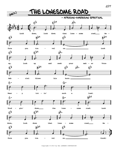 The Lonesome Road (arr. Robert Rawlins)