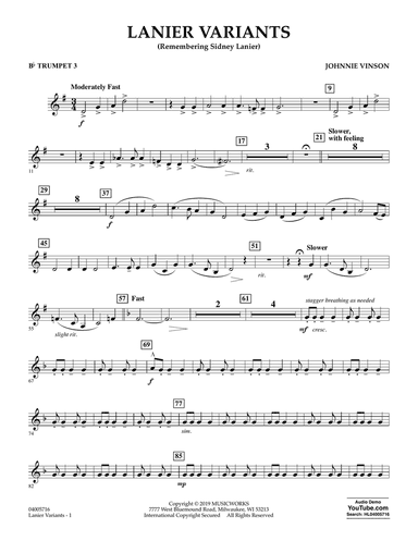 Lanier Variants - Bb Trumpet 3