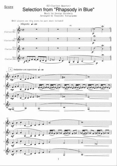 Selection from "Rhapsody in Blue"