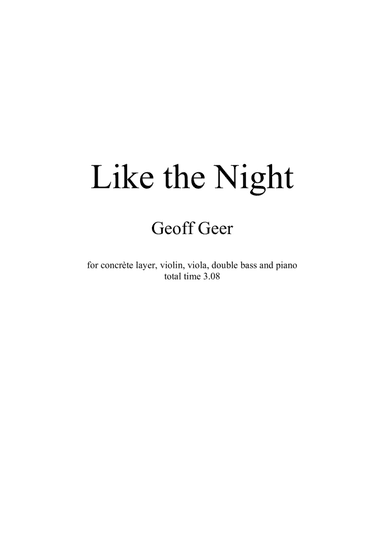 Like the Night