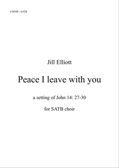 Peace I leave with you