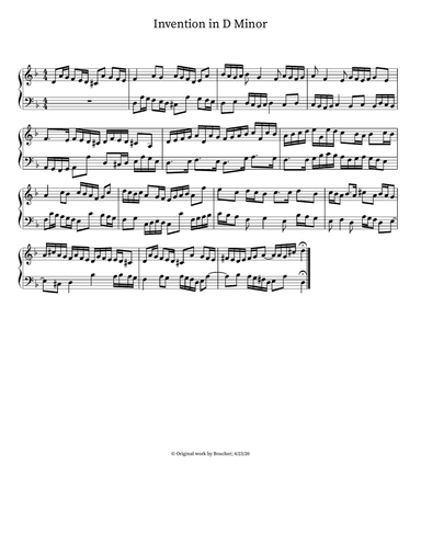 Invention in D Minor