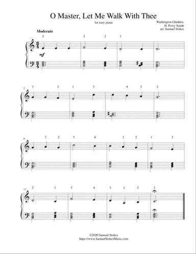 O Master, Let Me Walk With Thee (H. Percy Smith setting) - for easy piano