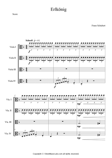 Erlkonig Op. 1 (D. 328) in Dm