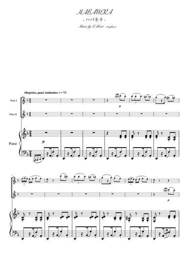"Habanera" pianotrio ,fluteduet