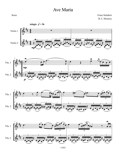 Ave Maria (Violin Duet)