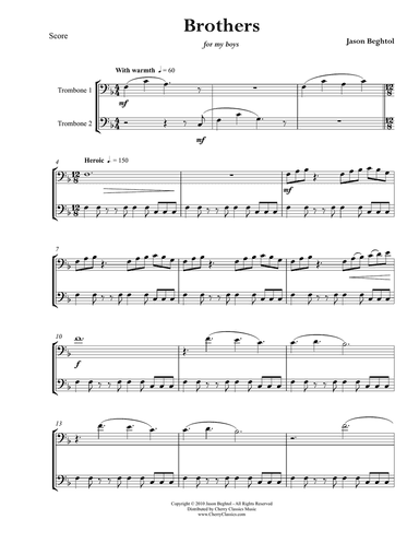 Brothers, duet for Trombones