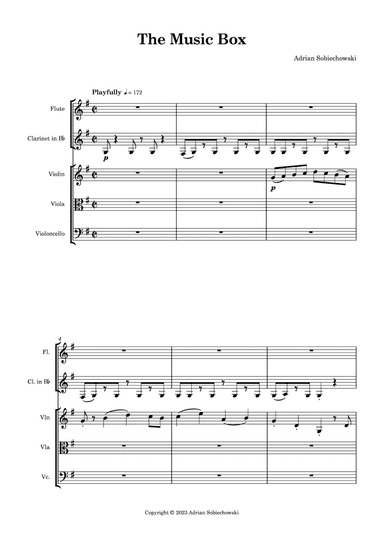 The Music Box - Score Only
