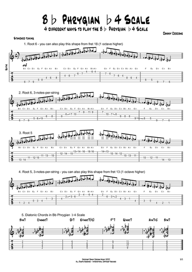 Bb Phrygian b4 Scale (4 Ways to Play)