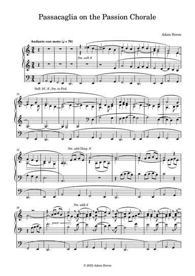 Passacaglia on the Passion Chorale