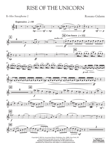 Rise of the Unicorn - Alto Saxophone 2 in Eb