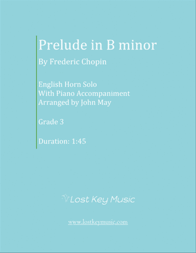 Prelude in B minor-English Horn Solo With Piano Accompaniment