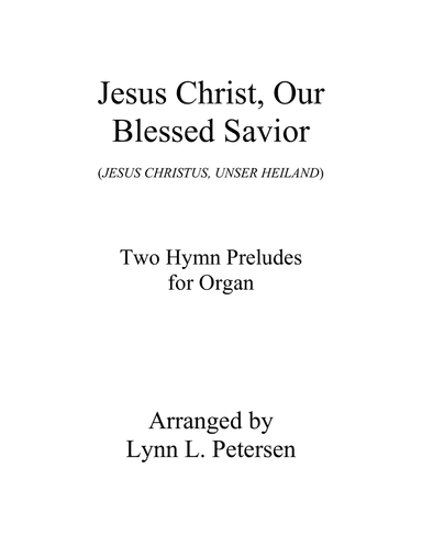 Jesus Christ, Our Blessed Savior
