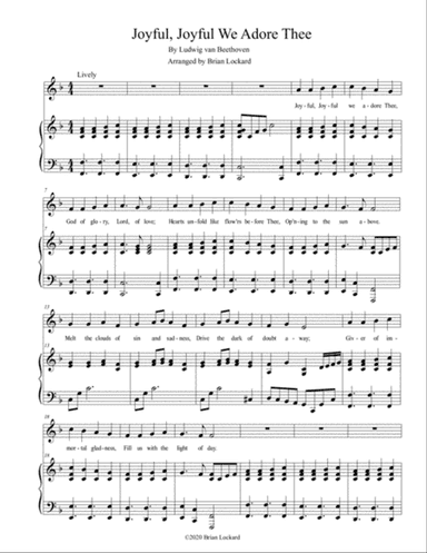 Joyful, Joyful We Adore Thee Piano and Voice