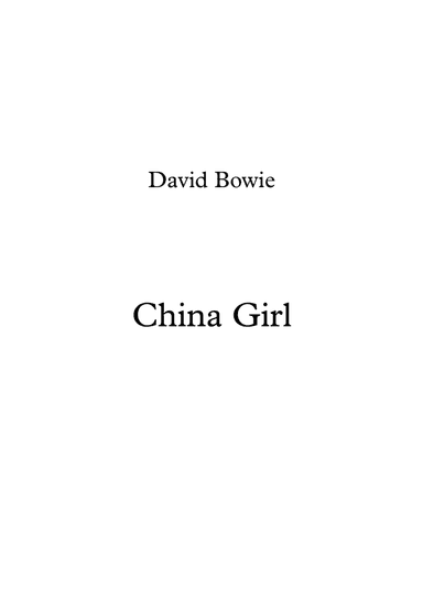 China Girl