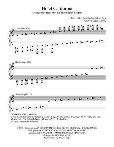 Hotel California - Score Only