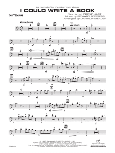 I Could Write a Book: 2nd Trombone