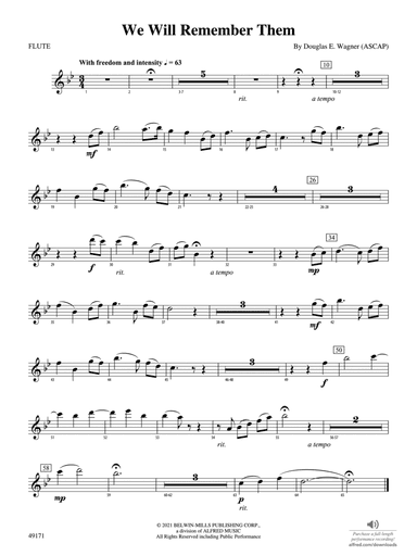 We Will Remember Them: Flute