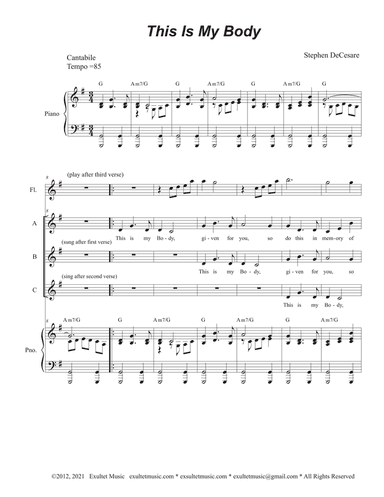 This Is My Body (Three-part choir)