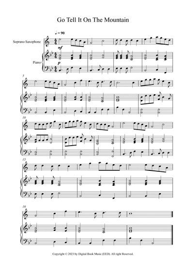 Go Tell It On The Mountain (Soprano Sax + Piano)