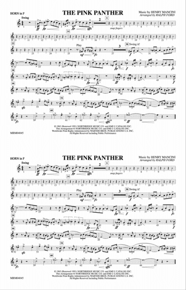 The Pink Panther: 1st F Horn