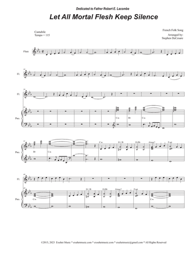 Let All Mortal Flesh Keep Silence (Flute solo and Piano)