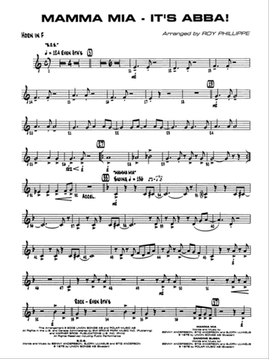 Mamma Mia -- It's ABBA!: 1st F Horn