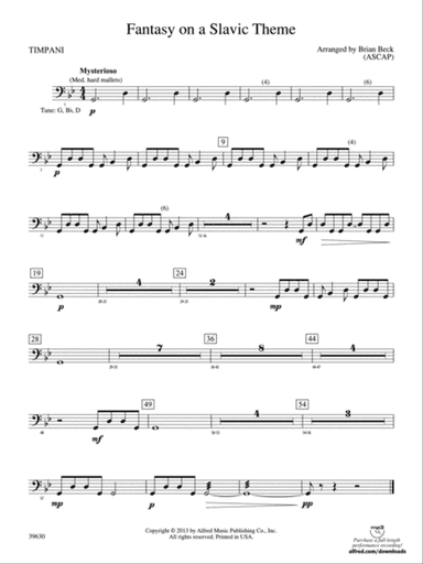 Fantasy on a Slavic Theme: Timpani