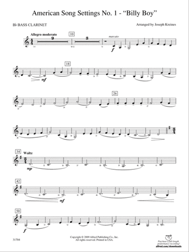American Song Settings, No. 1: B-flat Bass Clarinet