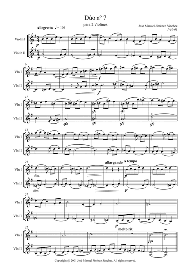 Dúo para 2 violines nº 7