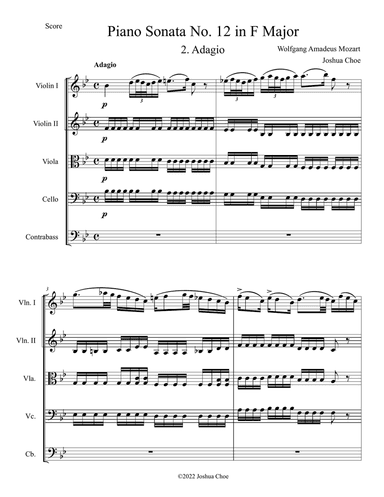 Piano Sonata No. 12 in F Major, Movement 2