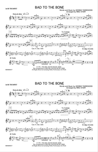 Bad to the Bone: 1st B-flat Trumpet