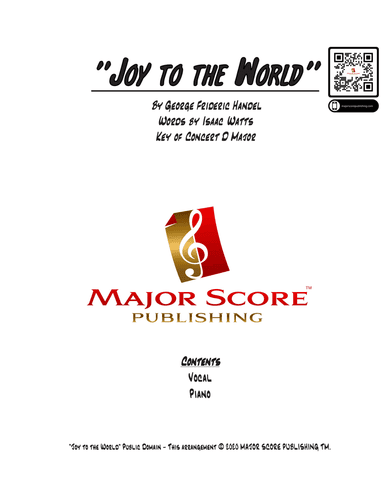 Joy to the World - Vocal & Piano (D Major)