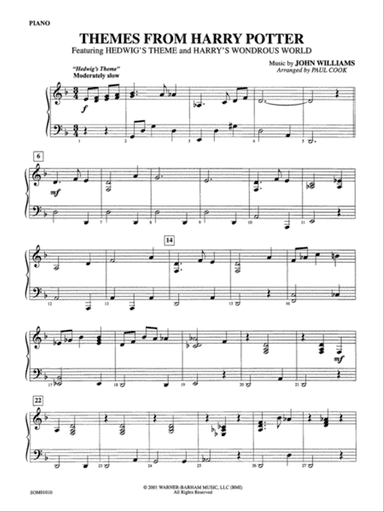 Harry Potter, Themes from: Piano Accompaniment