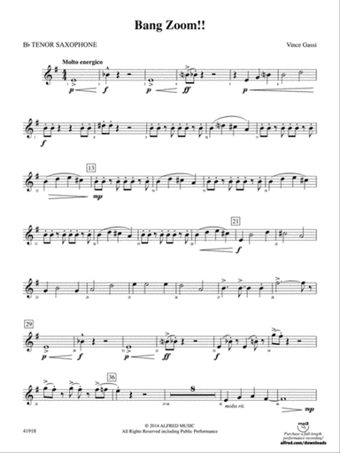 Bang Zoom!: B-flat Tenor Saxophone