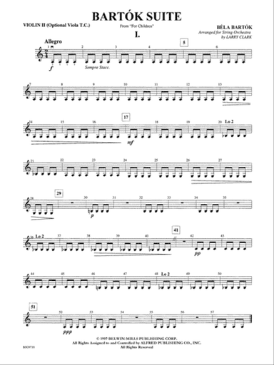 Bartók Suite: 2nd Violin