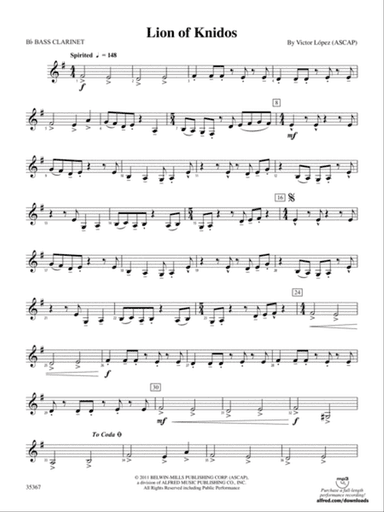 Lion of Knidos: B-flat Bass Clarinet