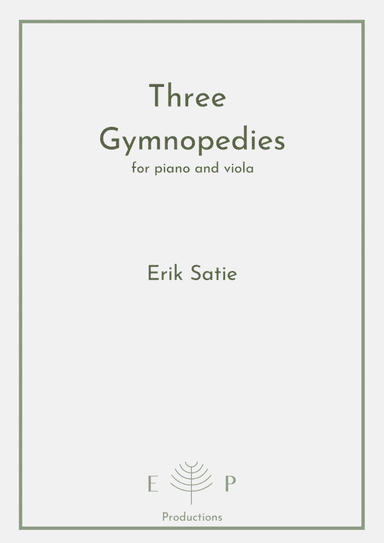 Three Gymnopedies for viola and piano