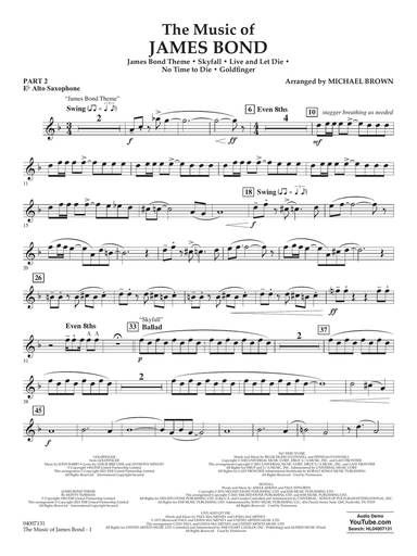 The Music of James Bond - Pt.2 - Eb Alto Saxophone