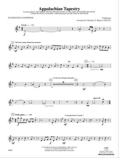 Appalachian Tapestry: E-flat Baritone Saxophone