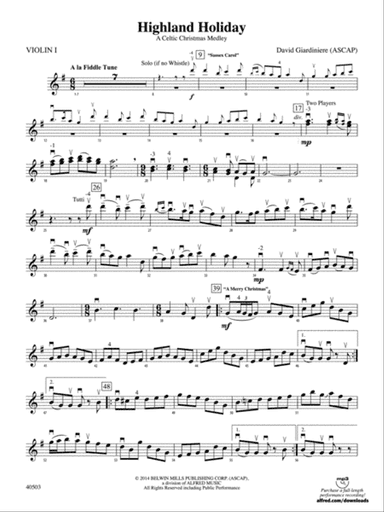 Highland Holiday: 1st Violin