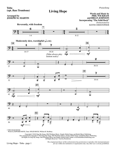 Living Hope (arr. Joseph M. Martin) - Tuba (Bass Tbn.)