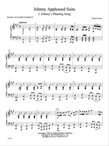 Johnny Appleseed Suite: Piano Accompaniment