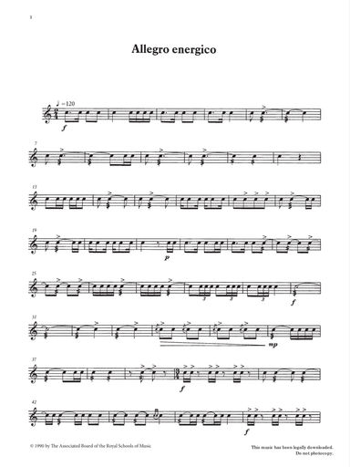 Allegro energico from Graded Music for Snare Drum, Book III