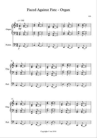 Faced Against Fate (Organ Section)
