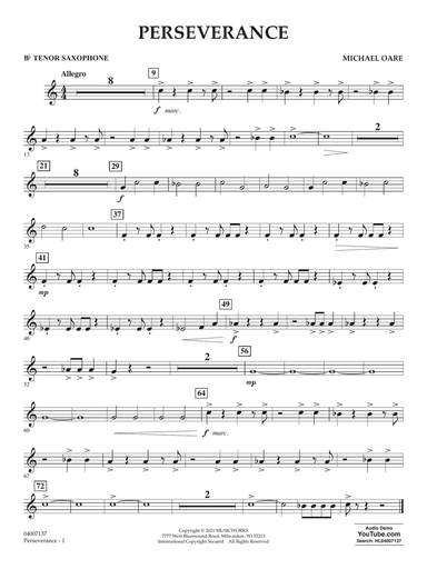 Perseverance - Bb Tenor Saxophone