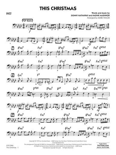 This Christmas (Key: Ab) (arr. Mark Taylor) - Bass