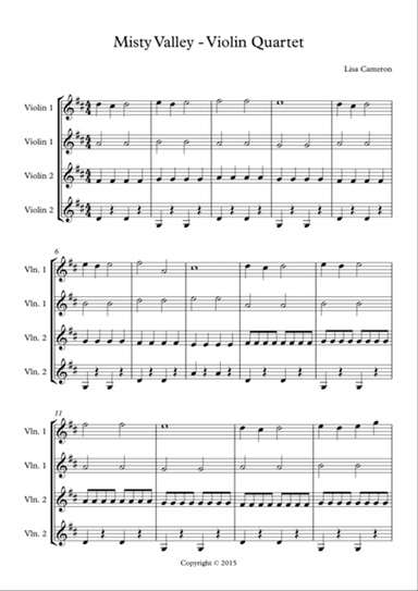 Misty Valley - Violin Quartet